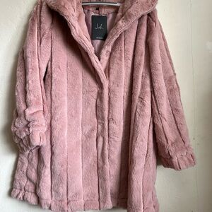 Pink Faux Fur Coat